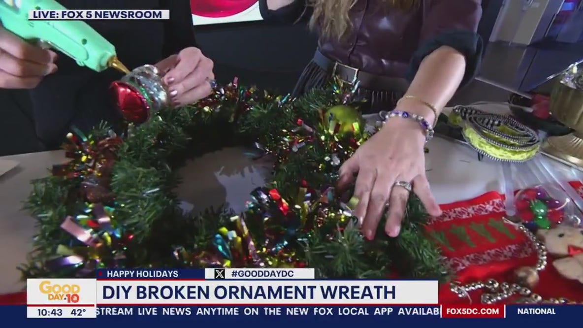 DIY Broken Ornament Wreath